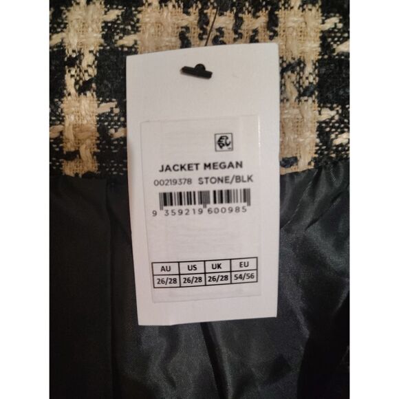 NWT Evans Jacket Megan Size 26/28 Plaid Tweed Fall Winter Plus Size Curvy - Picture 3 of 5